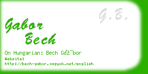 gabor bech business card